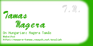tamas magera business card
